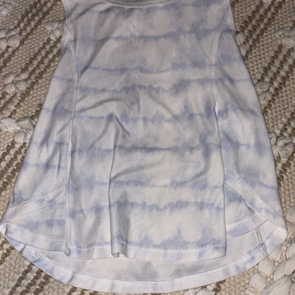Old Navy Blue and White Asymmetrical A-Line Tank Top